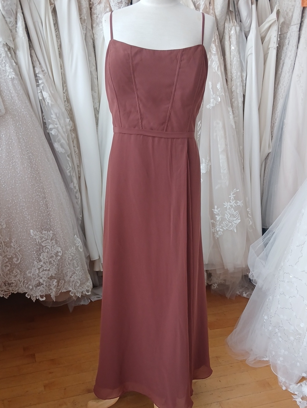 Revelry Nova Chiffon Dress In Cinnamon Rose Size 24